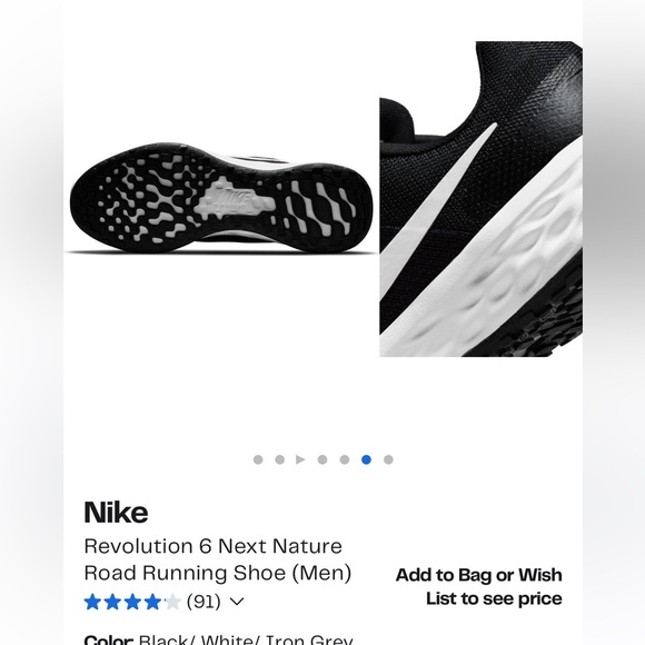 EUC Nike Revolution 6 Nature Road Running Shoe - Picture 6 of 6